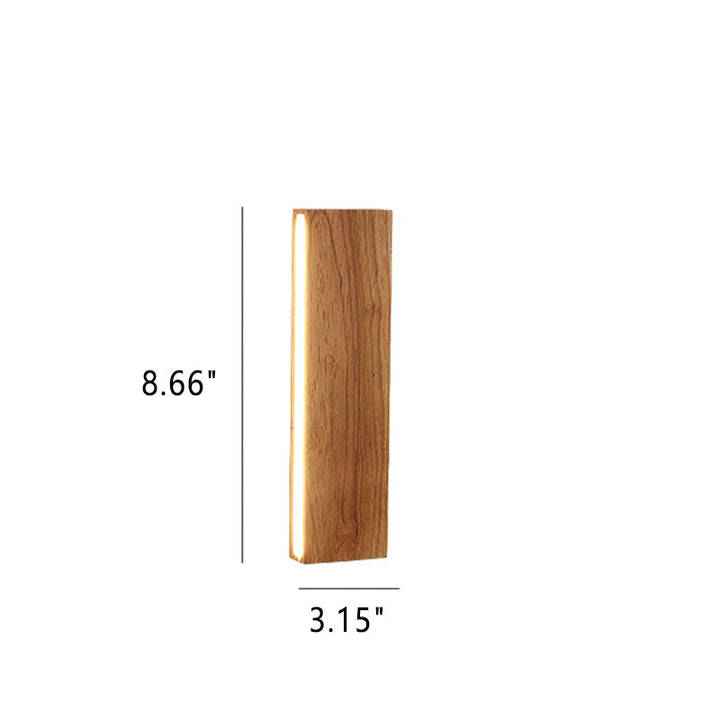 Skanto | OakBeam | Minimalist solid tre LED vegglampe