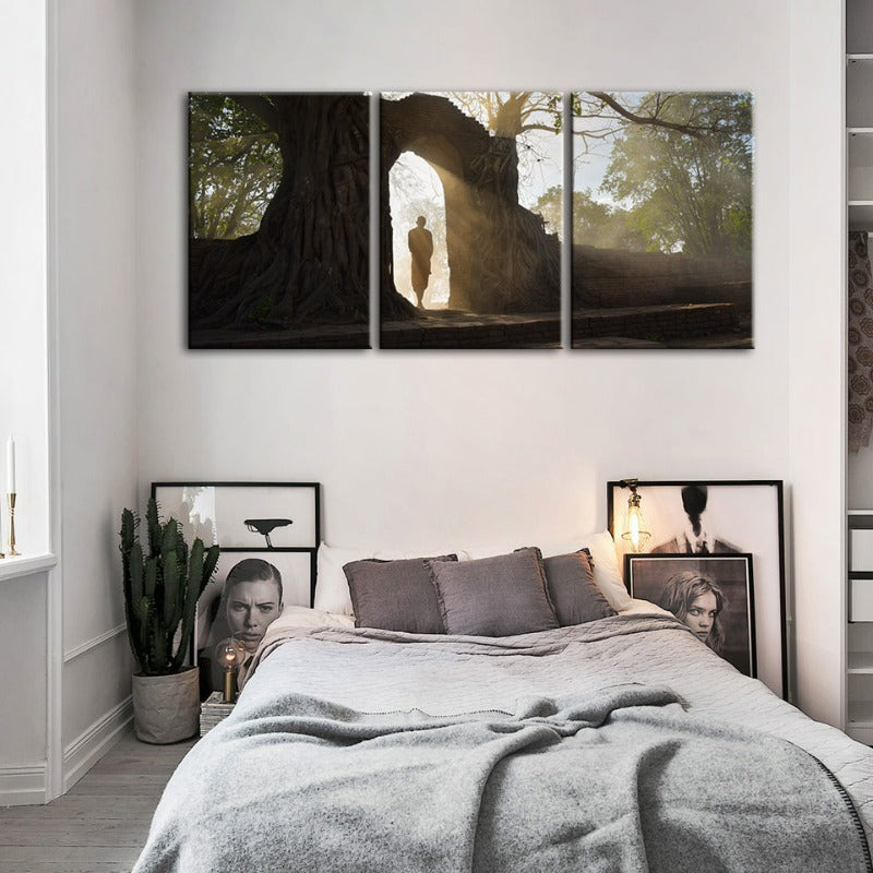 Lone Man Nature-Canvas Veggkunst Maleri 3 Deler