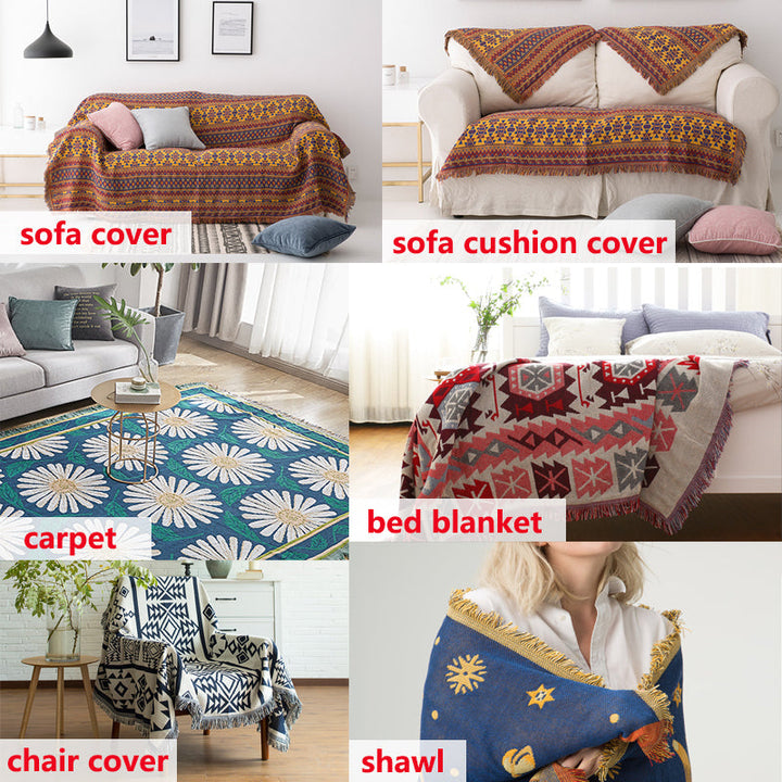Bohemske strikkede kaster for sofasmykke | Skanto