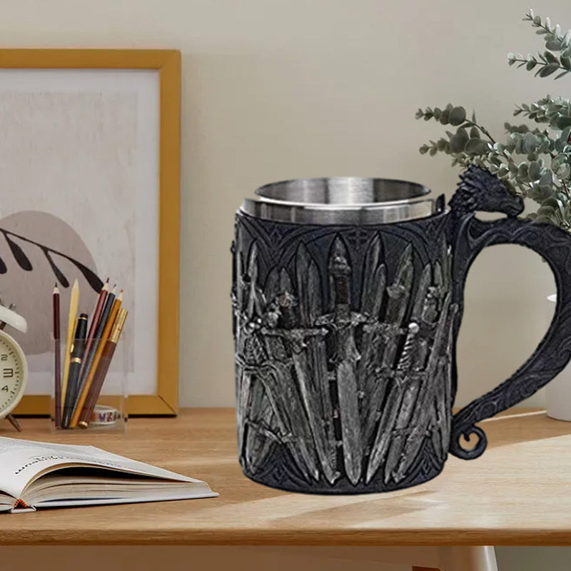 Kreativ rustfritt stål middelalder krus tankard for øl kaffe | Skanto