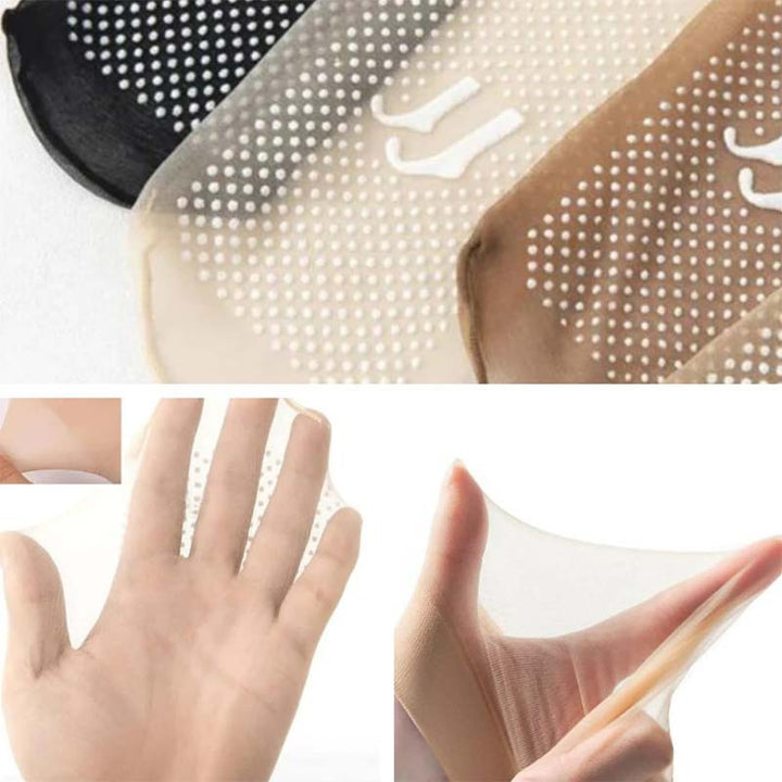 Skanto | Vår Sommer Usynlige Non-Slip Krystall Silke Sokker