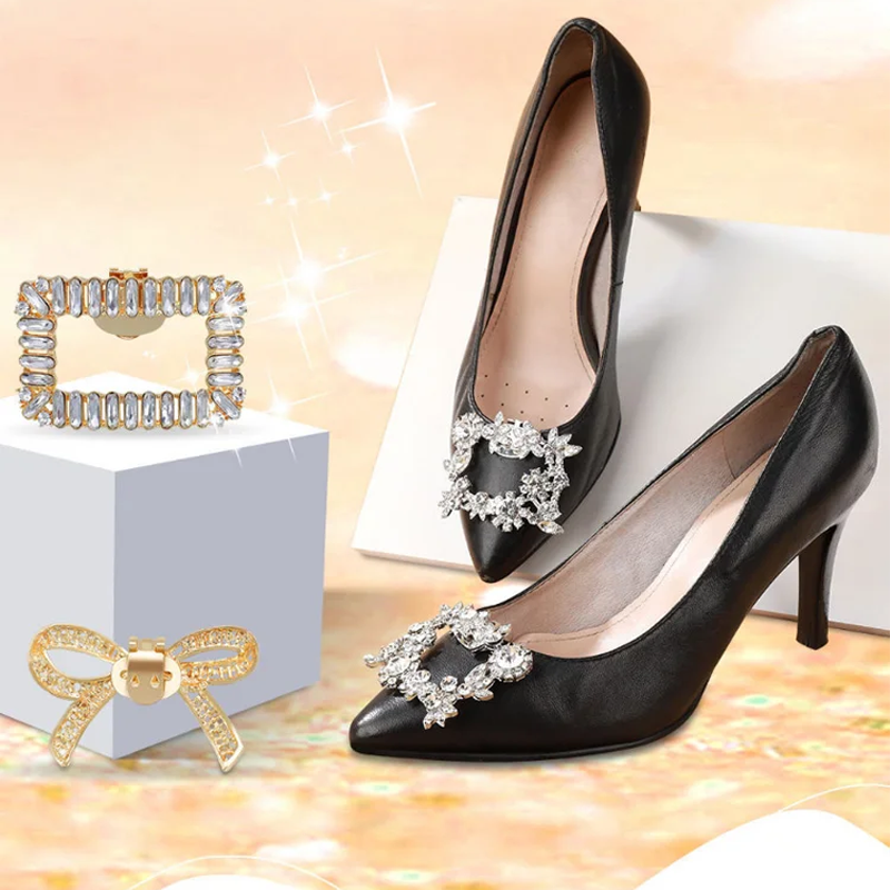 Skanto | Detachable Rhinestone Heels with Buckle