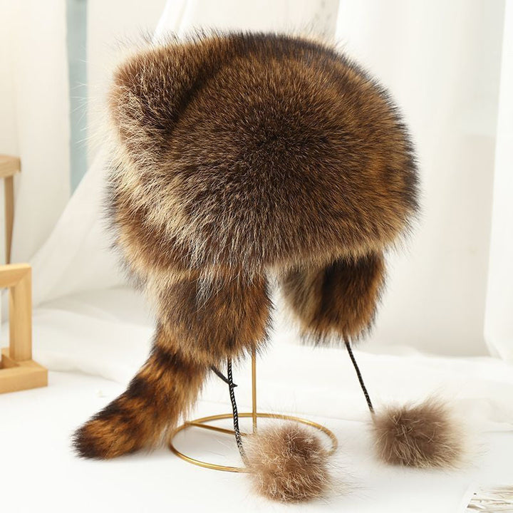 Skanto | Søt Faux pels Raccoon Haleforelder-Barn Pluss Hatt