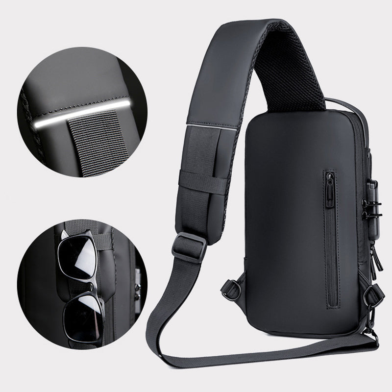 Skanto | USB-lading Sport Sling Tyverisikker Skulderveske