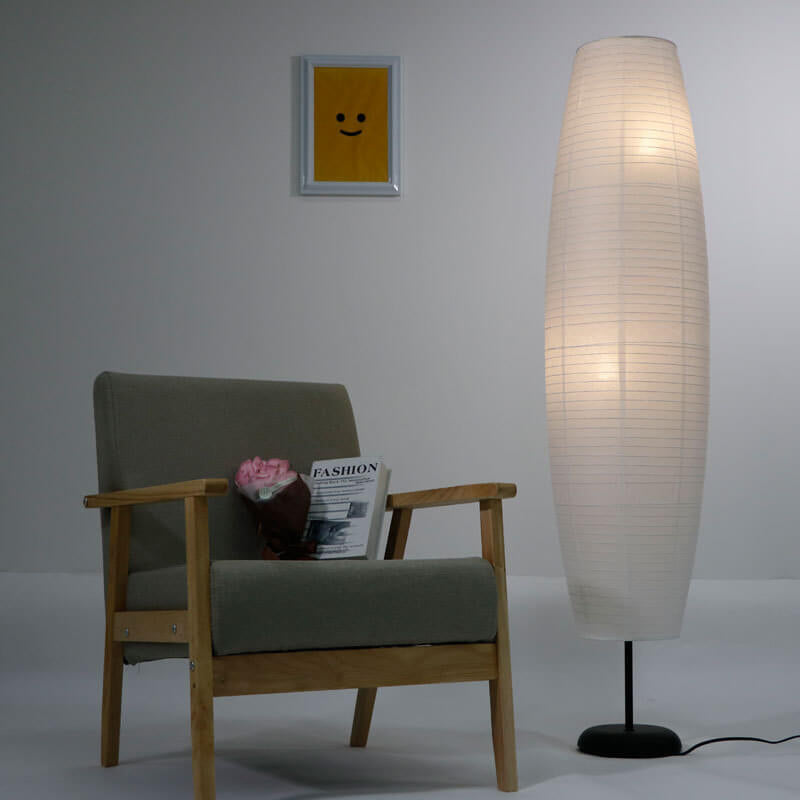 Moderne gulvlampe med dobbelt lampeskjerm – LumiTwins designlampe 137 cm høy | Skanto