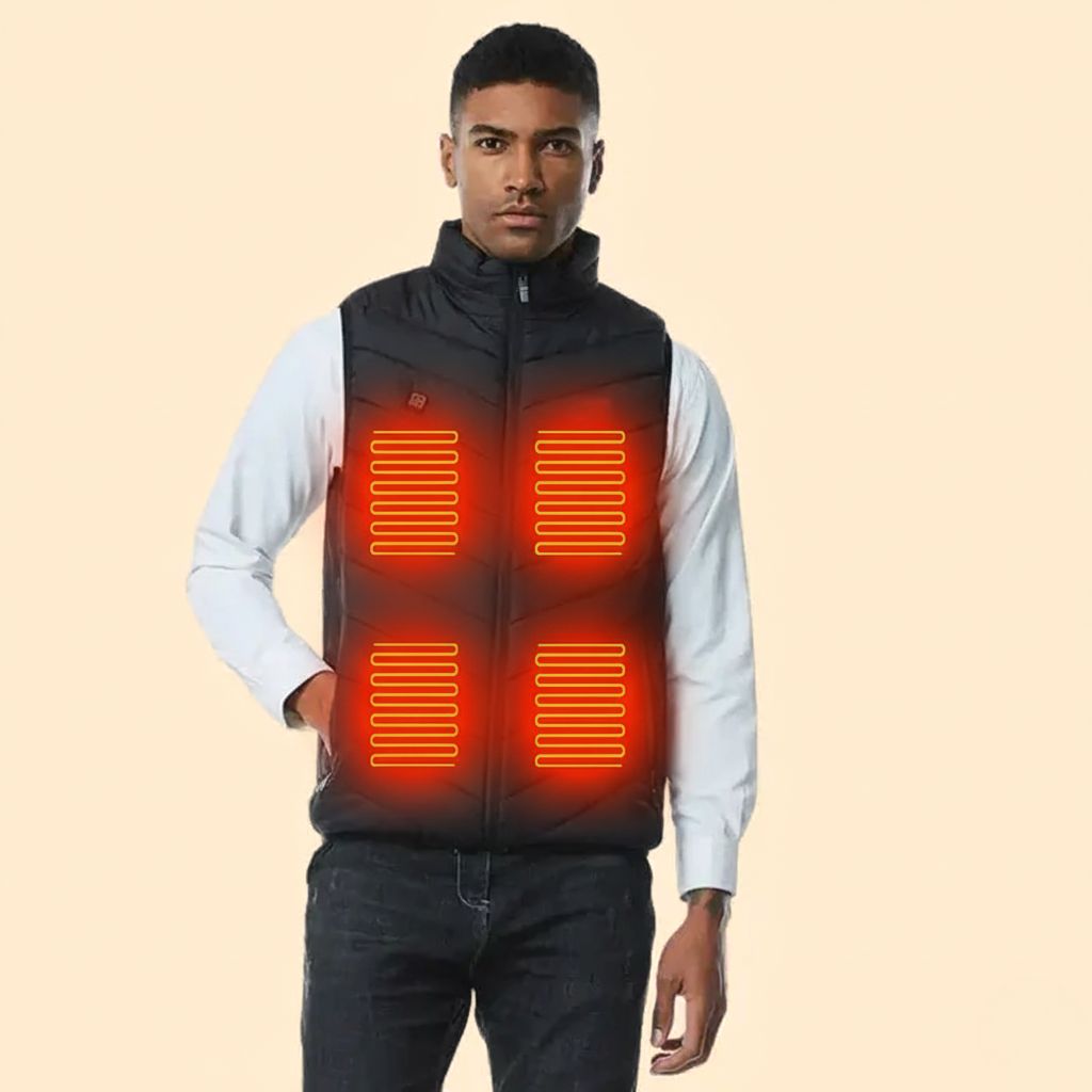 Skanto | Termisk oppvarmet vest | Isolert, designet for fotturer, reise og hverdagsbruk | Damers og herrers oppvarmet vest