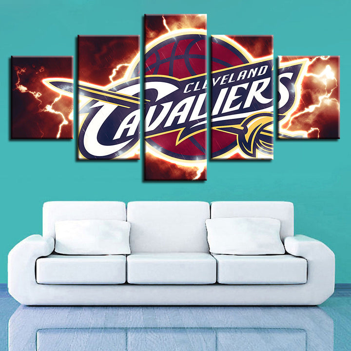 Cleveland Cavaliers 5 deler - lerret veggkunst maleri | Skanto