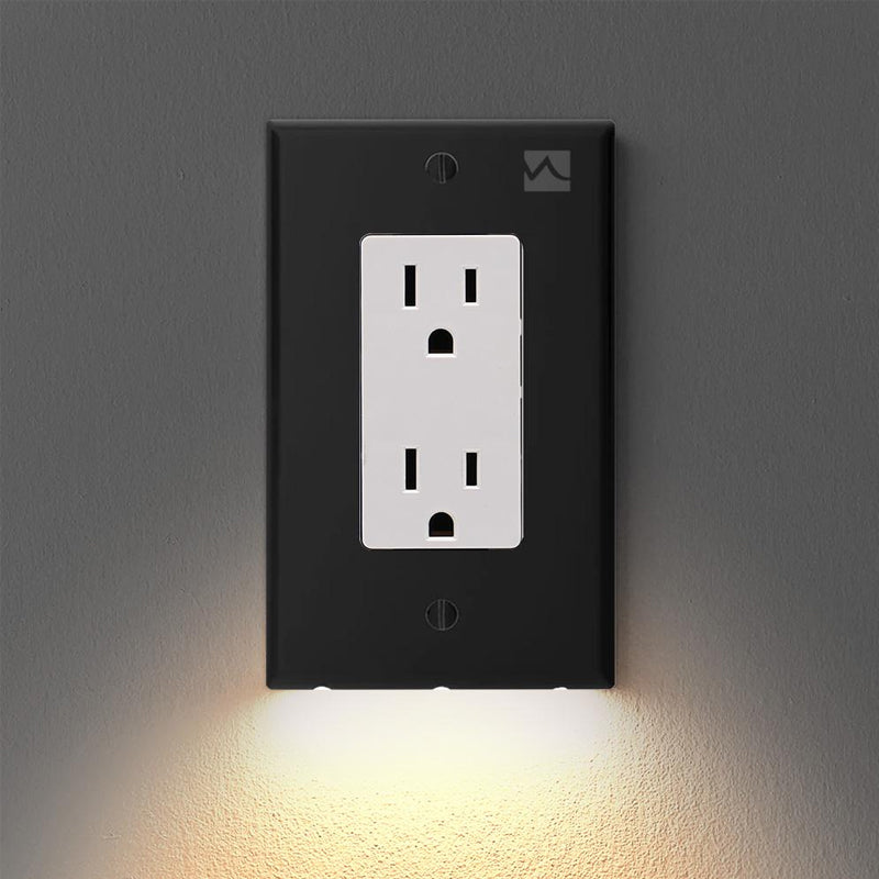 Skanto | Outlet veggplate med LED nattlys