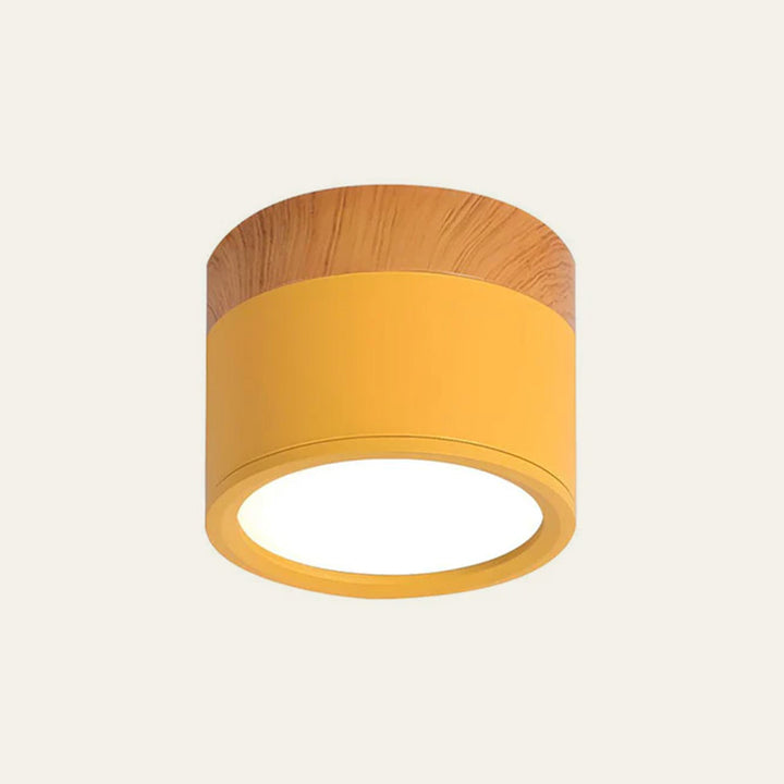 Moderne LED-deckenleuchte, flatenbündig, sylinderformig