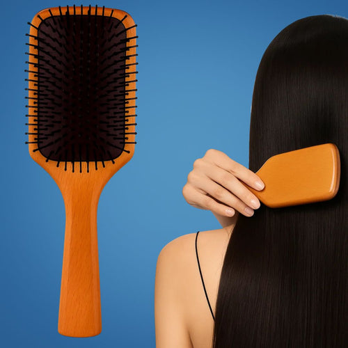 Static Detangling Brush – Frizz Control – Air Cushion Pad – Reduces Breakage – Adds Smooth, Shiny & Healthy-Looking Hair Skanto