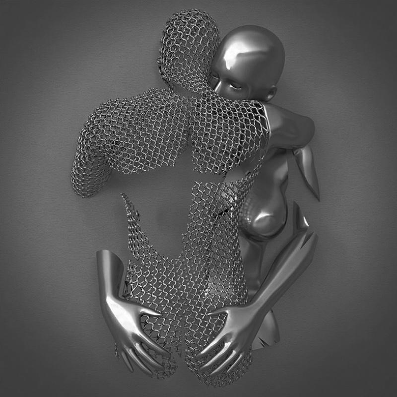 Skanto | 💞Kjærlighet Hjerte Kunst Veggmaleri💞