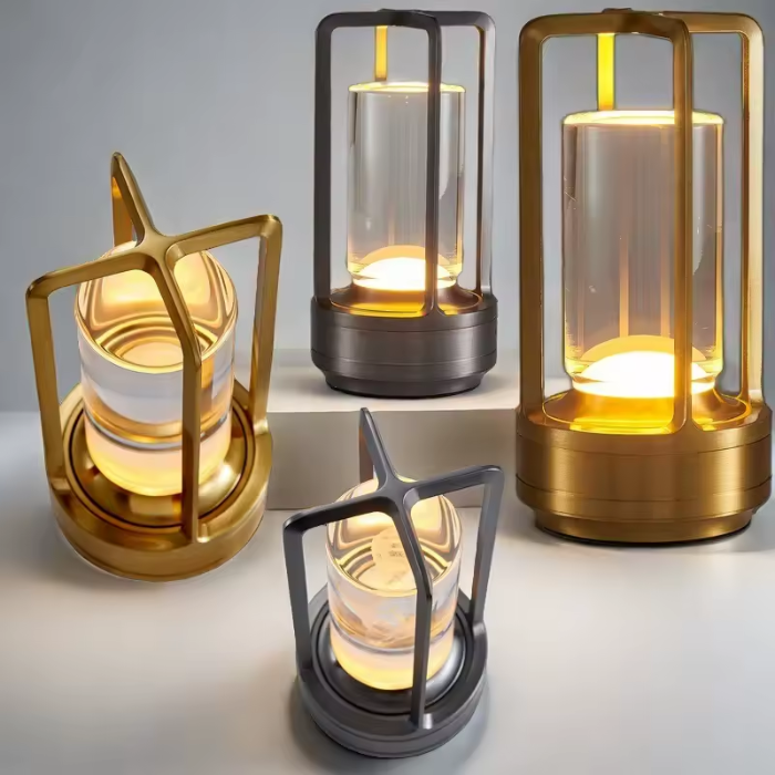 Skanto | Varm LED Trådløs Bordlampe – Batteridrevet Nordisk Design - LED med Berøringskontroll, Egnet for Soverom, Hjem, Utendørs - Ideell Nattlampe