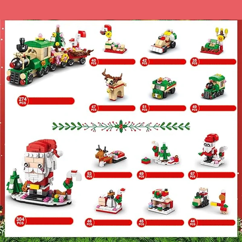 Skanto | Jule adventskalender overraskelse byggekloss-sett