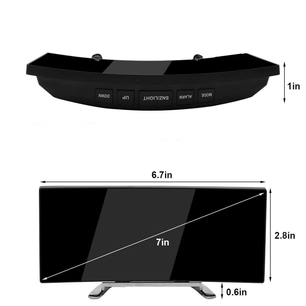 Skanto | Buet LED Digital Vekkerklokke - Rass