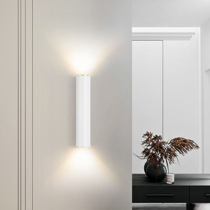 Skanto | Enkel Aluminium Sylinderformet 2-Lykt Vegglampe