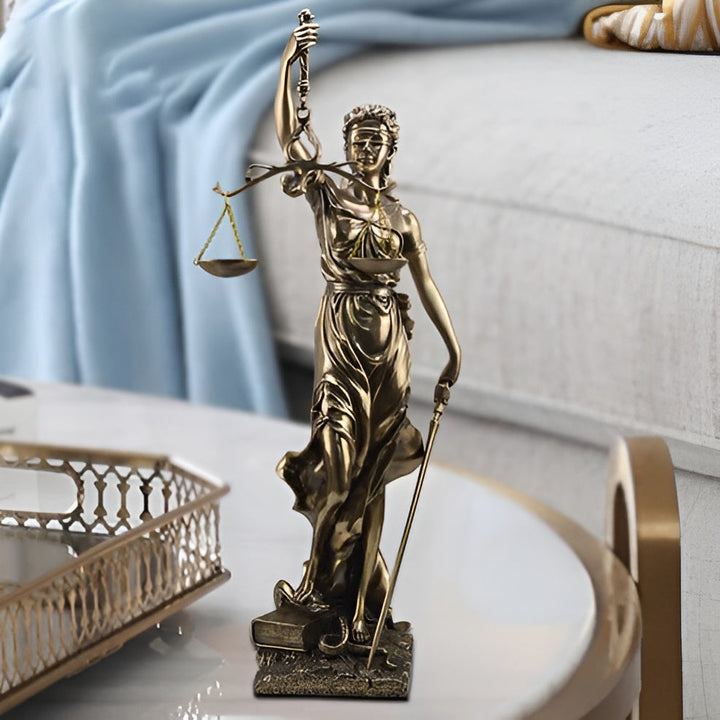 Statue av Rettferdighetens Gudinne – En elegant dekorativ skulptur av Justitia | Skanto