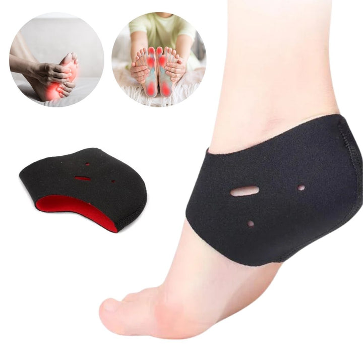 SootheSteps Hæl Sokker | Dempende Støtte for Tørre Sprukne Hæler - Plantar Fasciitis Lindring - Ideell for Daglig Bruk Skanto