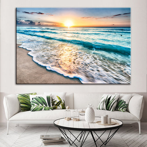 Solrik strand i Florida – lerretsbilde