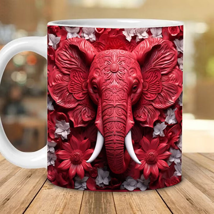 3D Elefant Blomster Kopp | Skanto