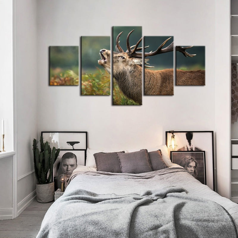 5 Pcs Blocking Moose - Canvas Wall Art Painting | Skanto