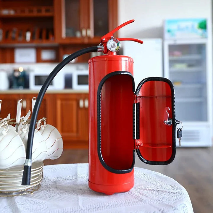 Skanto | Original Stilig Flaskeholder i Brannslukkerdesign – Praktisk og Dekorativ