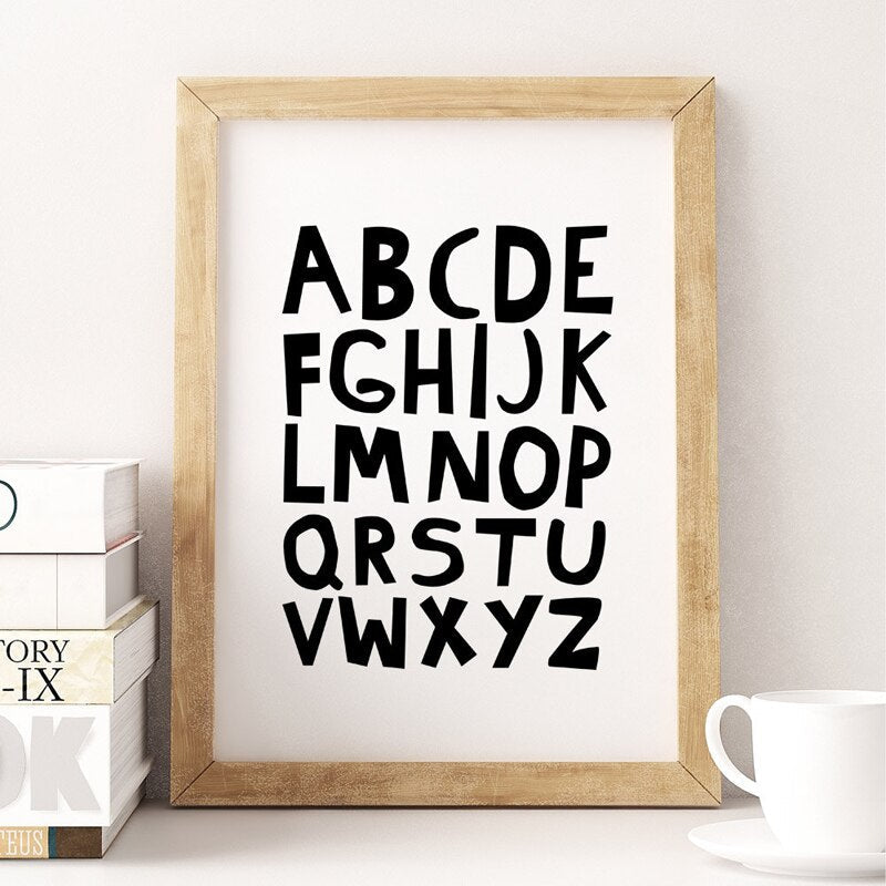 Alphabets - Lerret Veggkunst Maleri | Skanto