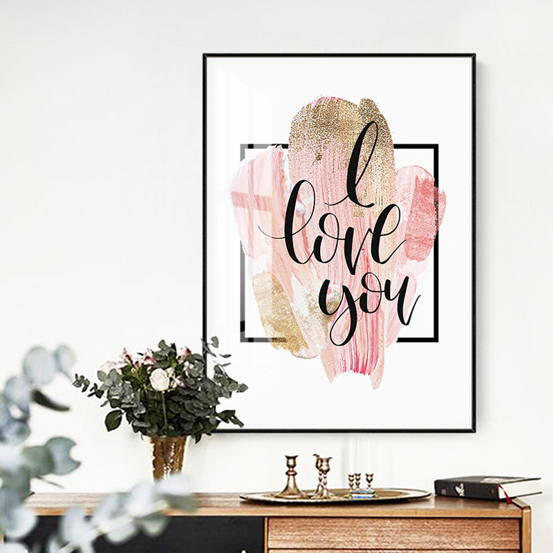 Moderne sitat om rosa peoner – lerretsbilde