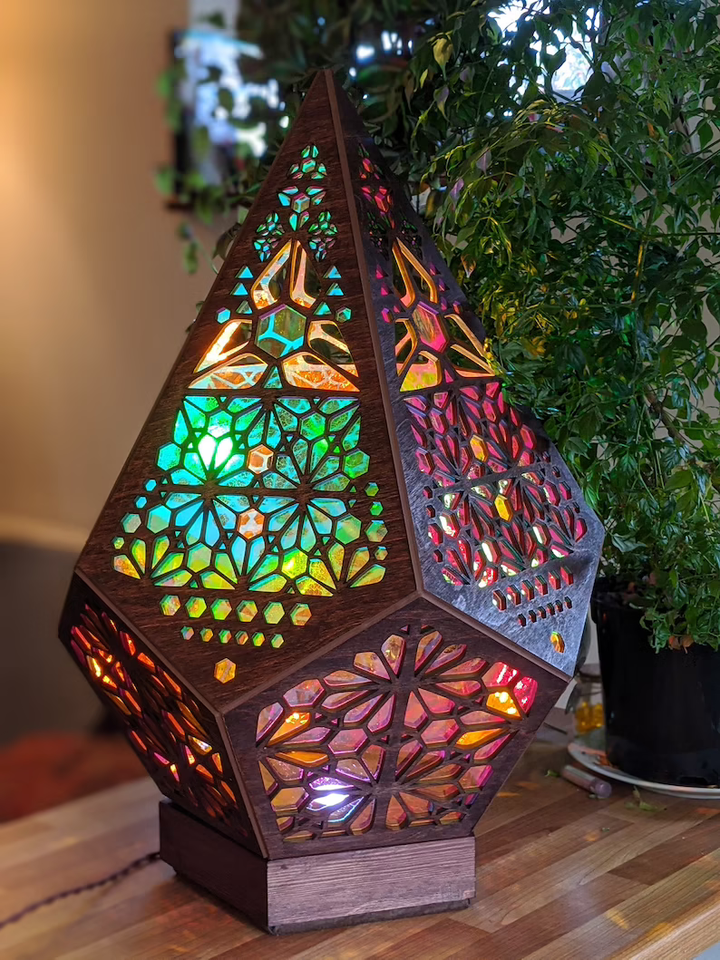 Skanto | Glassmosaikkstil LED Bordlampe - LumiAura
