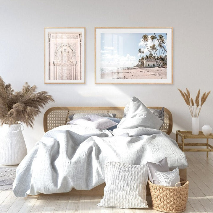 Haus Meer Rosa Landskap Bygning Veggkunst Bilder