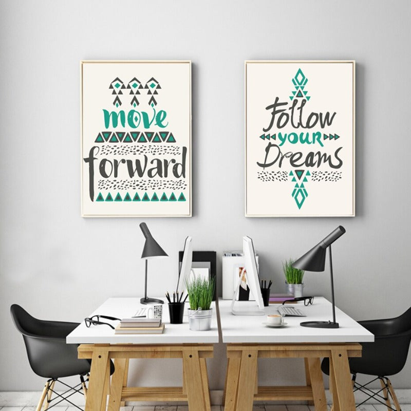 Follow Dreams - Lerret Veggkunst Maleri