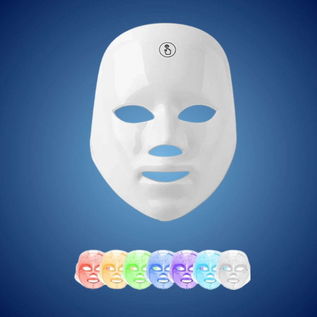 GlowSkin Pro LED Lysbehandling Maske | Stimulerer Kollagen - Reduserer Rynker - Forbedrer Hudtexture - Beroliger Rødhet Skanto