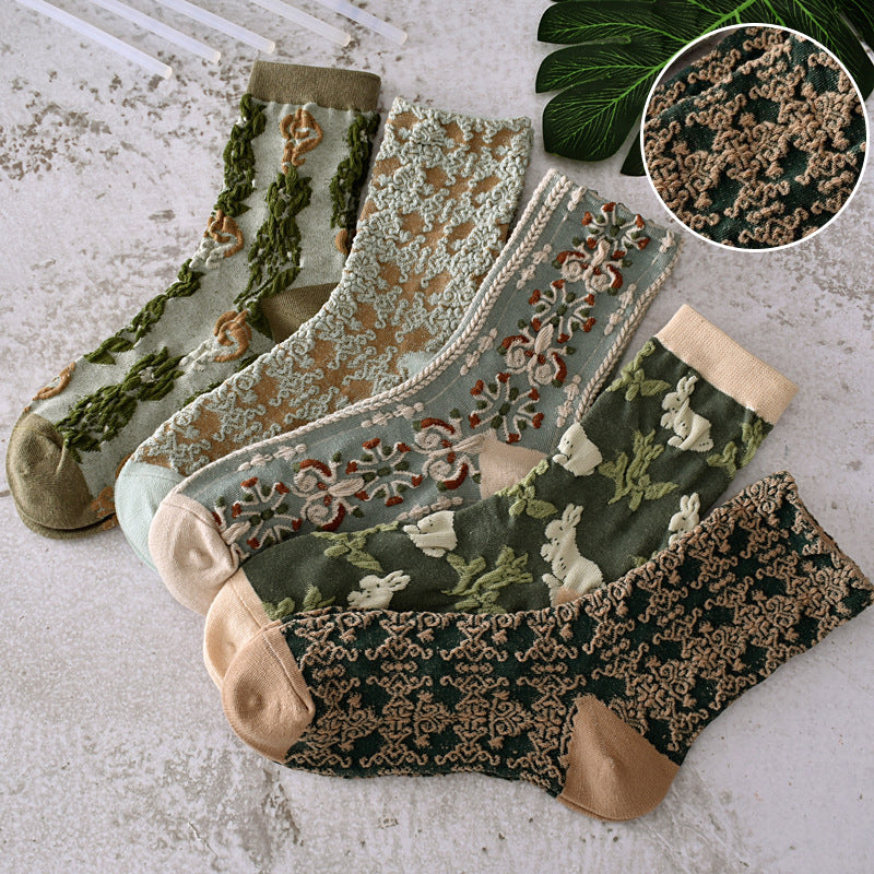 Skanto | Kvinne Floral Bomull SOKKER