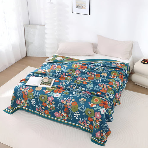 Skanto | Wildflower Botanisk Bliss Bomullspledd