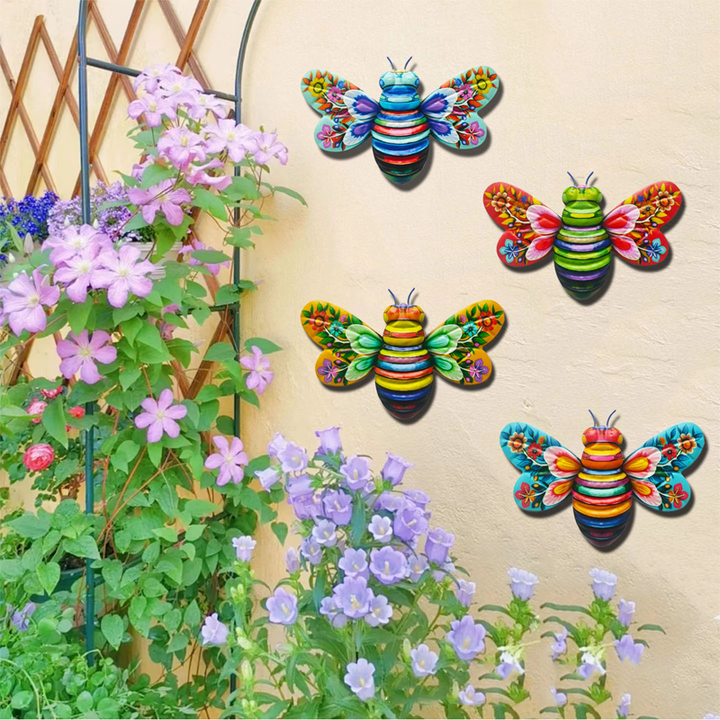 Skanto | Iron Bee Kunst Skulptur Henge Veggdekorasjoner for Hage