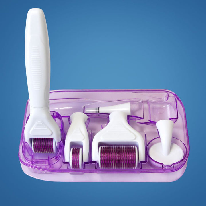 DermaGlow Mikronål Derma Roller Sett – Anti-Aging – Titan Nåler – Hjemmepleie for Kvinner Skanto