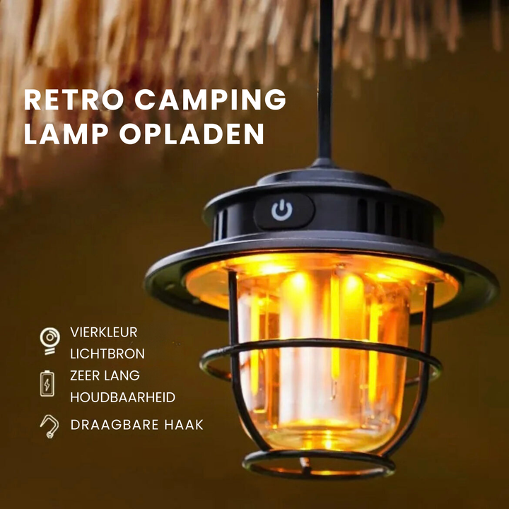 Skanto | Bærbar Led Campinglampe - VintaGlow