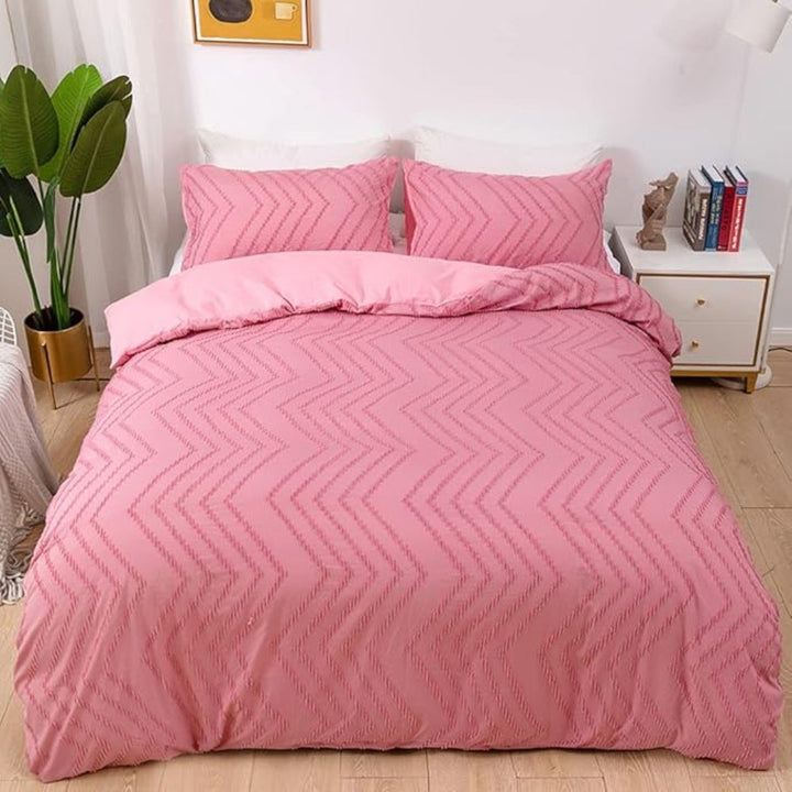 Skanto | Chevron Plysj Dynecover | 3pcs Sett