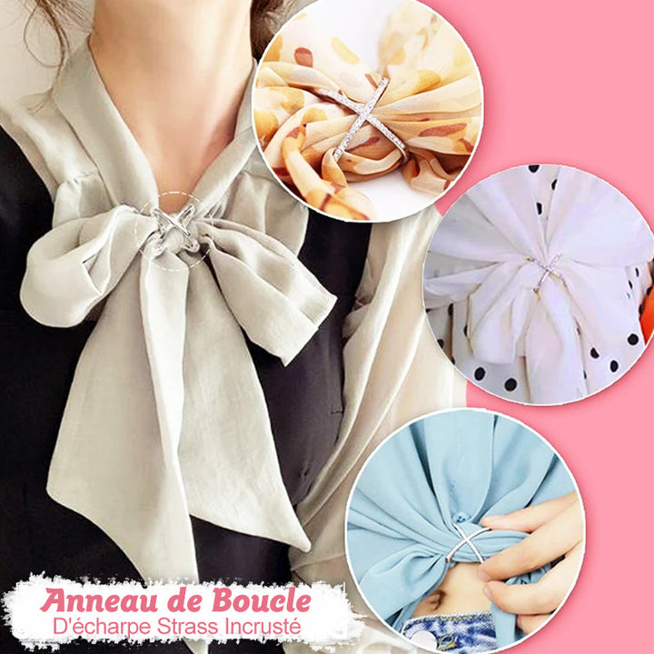Skjerf Loop Ring Rhinestone Inngjelt | Skanto