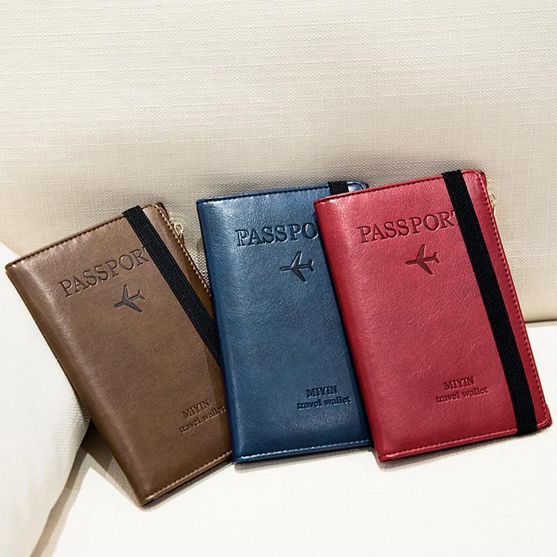 Men's Leather Passport Wallet with RFID Blocking | Skanto