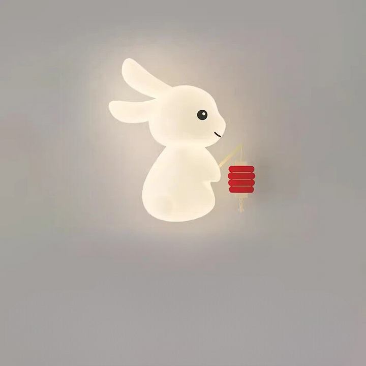 RabbitGlow Lampe - Leken LED Barnas Vegglampe Skanto