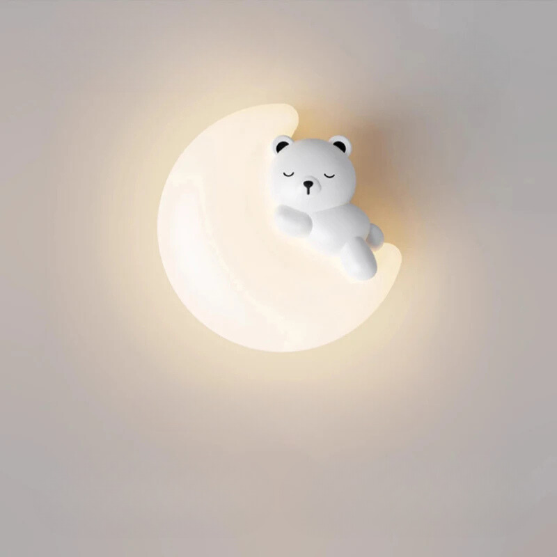 PandaGlow Lampe - Søt LED Vegglampe for Barn Skanto