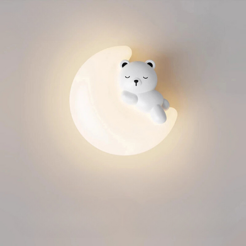 PandaGlow Lampe - Søt LED Vegglampe for Barn Skanto