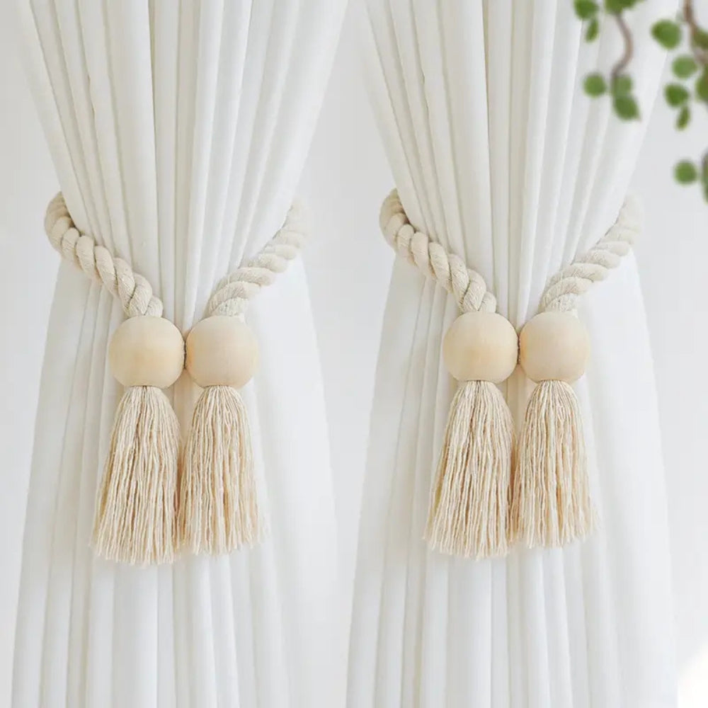Skanto | Treperle Frynse Gardinholdere | 2Pcs Sett