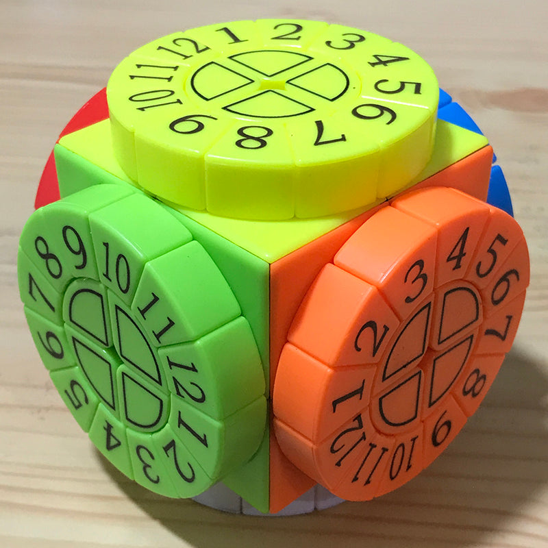 Skanto | Hardest Magic Cube, med 6 fargede overflater og 6 roulettehjul, for barn og voksne