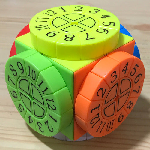 Skanto | Hardest Magic Cube, med 6 fargede overflater og 6 roulettehjul, for barn og voksne