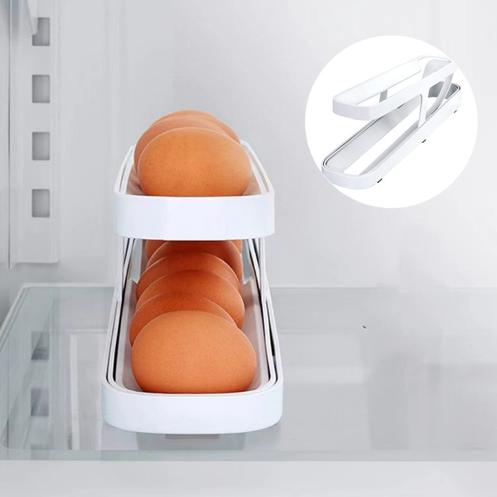 Skanto | Automatisk Rullende Egg Holder Oppbevaringsboks