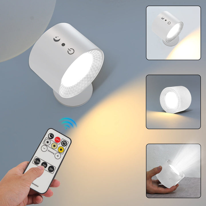 Skanto | LED Vegglampe - Oppladbar, Magnetisk & Dobbelt-Sidig Belysning for Innendørs Bruk