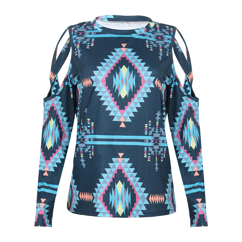 Skanto | Trykt Langermet Crewneck Langermet T-skjorte