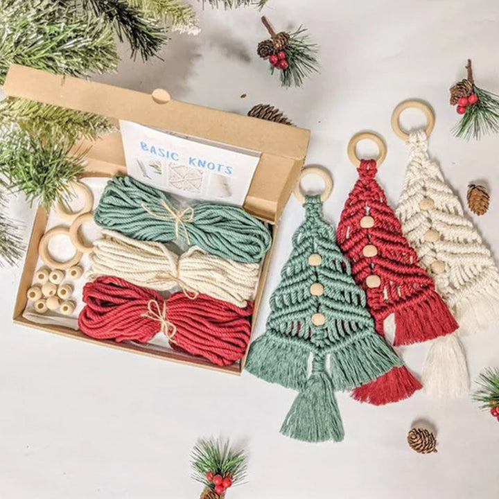 Skanto | Juletræ DIY Kit – Lag Din Egen Håndlaget Juletrepynt i Bomullssnor