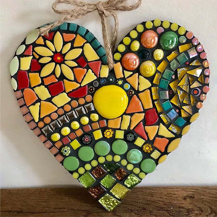 Large Garden Mosaic Heart Decoration | Skanto